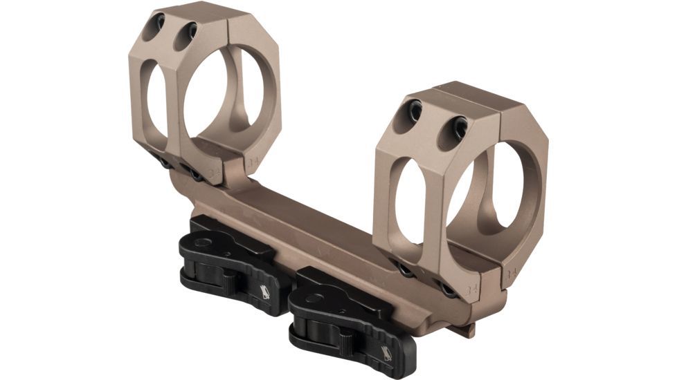 American Defense Manufacturing Dual Ring Scope Mount Straight Up, Spaced Wide to Fit Larger Scoped Like SCHMIDT &amp; BENDER, w/ 20MOA, 1in Rings, Flat Dark Earth, AD-RECON-SW 20MOA 1 STD FDE-TL