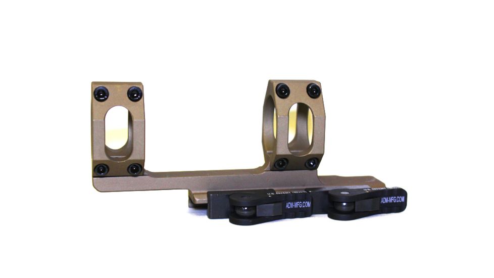 American Defense Manufacturing Dual Ring Scope Mount w/ a 2in Offset, 30MOA, 30mm Rings, Flat Dark Earth, AD-RECON-30 MOA 30 STD FDE-TL