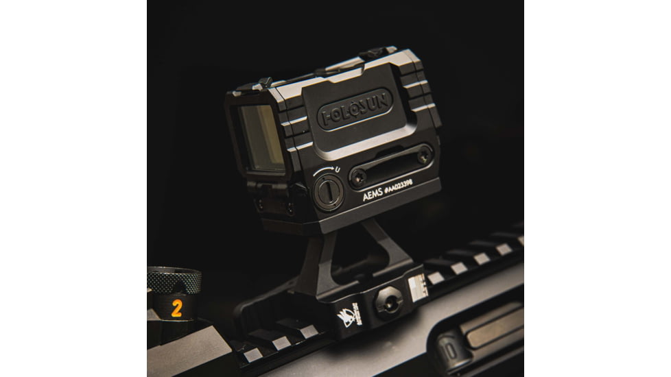 American Defense Manufacturing Holosun AEMS 2.33in Red Dot Mount, TAC Lever, Black, AD-AEMS-NV-TAC