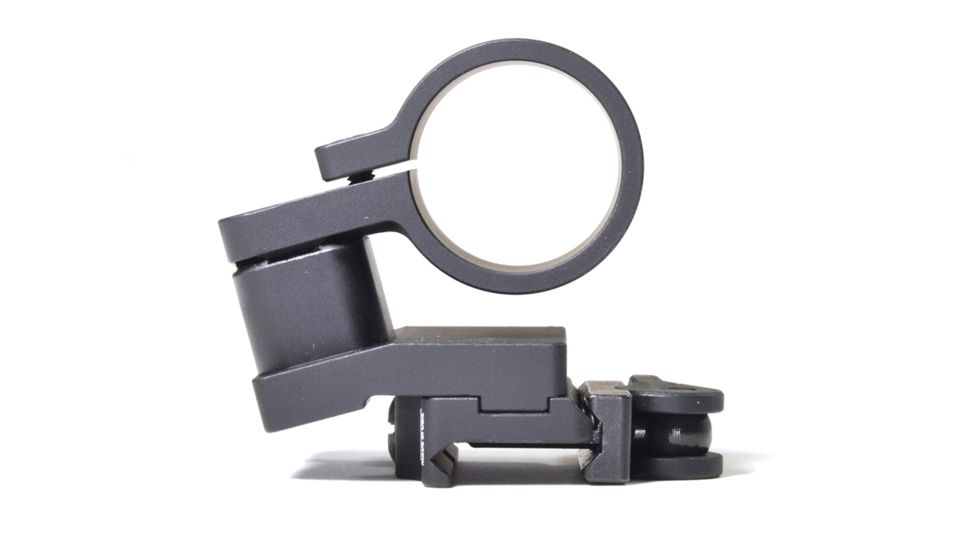American Defense Manufacturing Magnifier Swing Off Mount - Absolute, w/Hinge Release Ring, Standard Lever, Black, AD-SM-02-HR STD