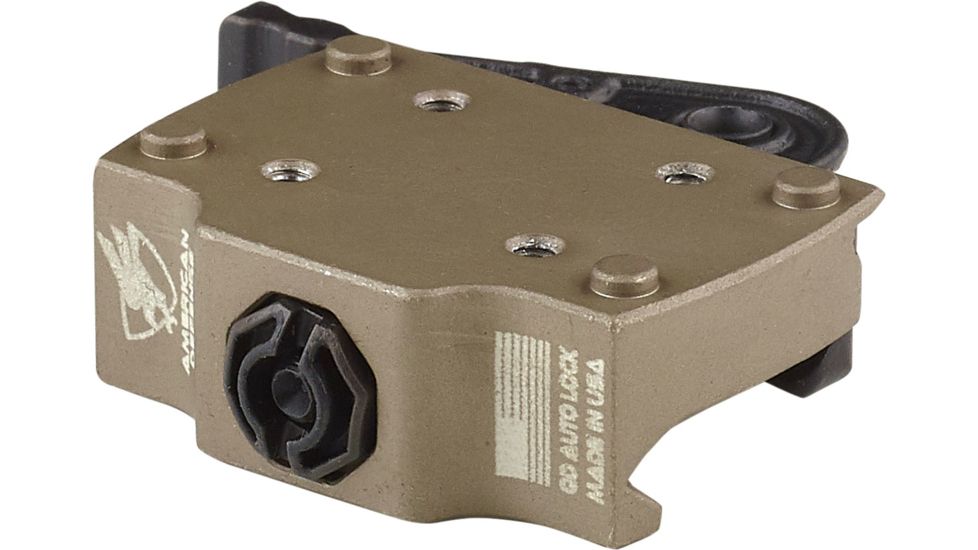 American Defense Manufacturing Leupold Deltapoint Pro Red Dot Sight Mounts, Titanium Lever, Flat Dark Earth, AD-TR STD FDE-TL