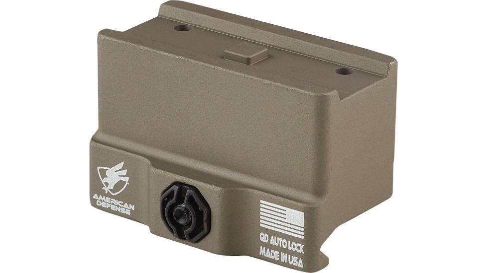 American Defense Manufacturing One Piece Mount Co-Witness for the Aimpoint T1 Optic, Flat Dark Earth, AD-T1-10 STD FDE-TL