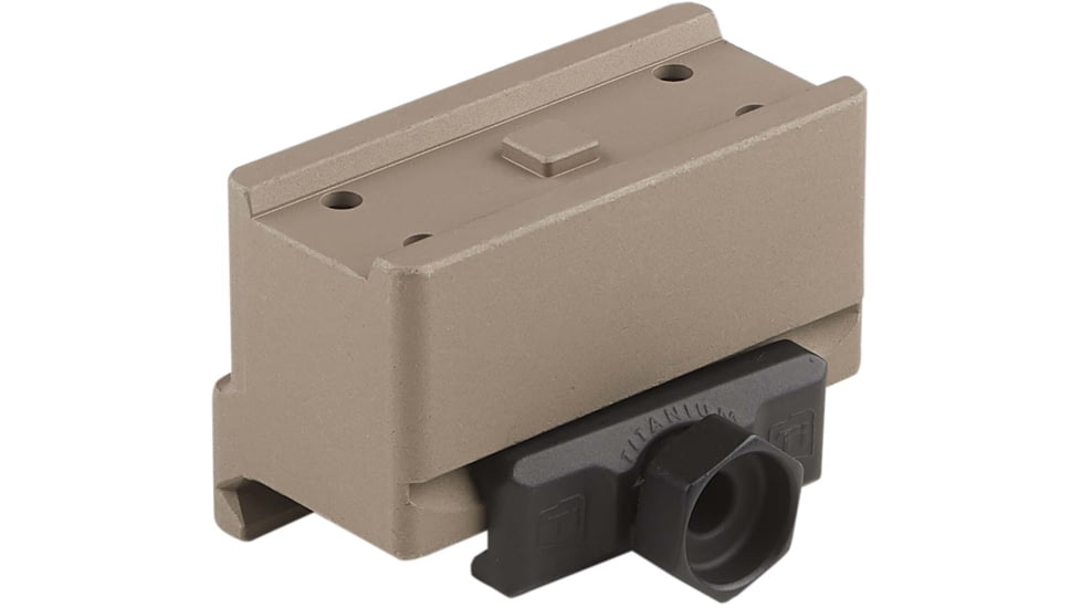 American Defense Manufacturing One Piece Mount Co-Witness for the Aimpoint T1 Optic w/ 1/2in Titanium GI Bolt, Flat Dark Earth, Small, AD-T1-10-FDE-TGIB