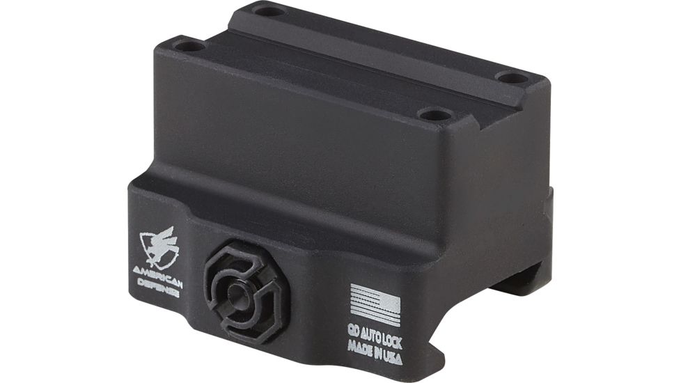 American Defense Manufacturing One Piece Mount Co-Witness for the Trijicon MRO, Black, AD-MRO-10 STD-TL