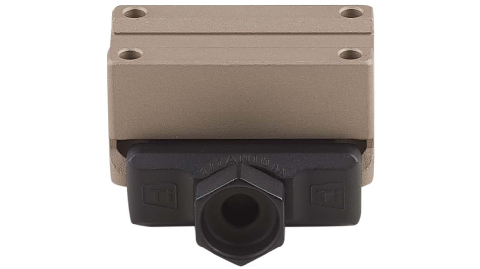 American Defense Manufacturing One Piece Mount Co-Witness for the Trijicon MRO w/ 1/2in Titanium GI Bolt, Flat Dark Earth, Small, AD-MRO-10-FDE-TGIB