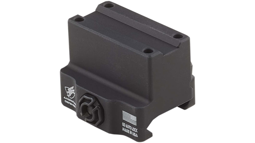 American Defense Manufacturing One Piece Trijicon MRO Mount Lower 1/3rd Co-Witness w/ 1/2in Titanium GI Bolt, Black, Small, AD-MRO-11-TGIB