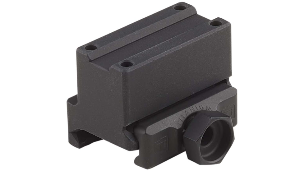 American Defense Manufacturing One Piece Trijicon MRO Mount Lower 1/3rd Co-Witness w/ 1/2in Titanium GI Bolt, Black, Small, AD-MRO-11-TGIB