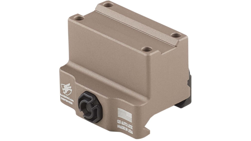 American Defense Manufacturing One Piece Trijicon MRO Mount Lower 1/3rd Co-Witness w/ 1/2in Titanium GI Bolt, Flat Dark Earth, Small, AD-MRO-11-FDE-TGIB