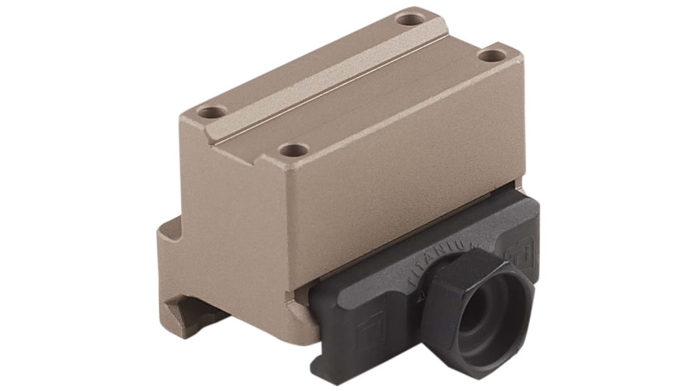 American Defense Manufacturing One Piece Trijicon MRO Mount Lower 1/3rd Co-Witness w/ 1/2in Titanium GI Bolt, Flat Dark Earth, Small, AD-MRO-11-FDE-TGIB
