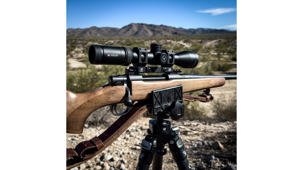 American Defense Manufacturing Recon Dual Non-QD Vertical Split Rings Rifle Scope Mount, 30mm, Black, AD-RECON-SL-30-GIS