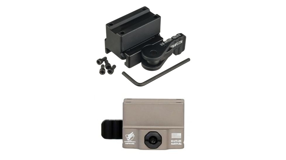 American Defense Manufacturing Trijicon MRO Mount Lower 1/3rd Co-Witness, Black, Flat Dark Earth