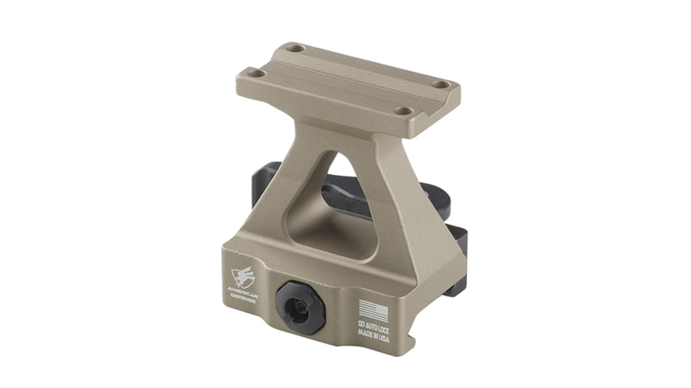 American Defense Manufacturing Trijicon MRO Mount, Night Vision Height, Standard Legacy Lever, Flat Dark Earth, AD-MRO-NV-FDE-STD