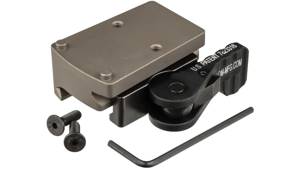 American Defense Manufacturing Trijicon RMR Mount Co-witness Troy Sights, Tactical Lever, Flat Dark Earth, AD-RMR-MID TAC R FDE, EDEMO1