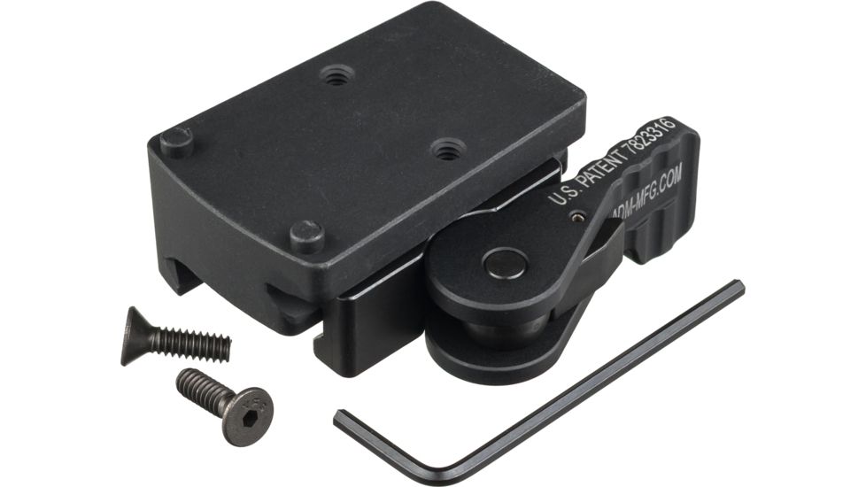 American Defense Manufacturing Trijicon RMR Mount Co-witness Troy Sights, Tactical Lever, Black, AD-RMR-MID TAC R