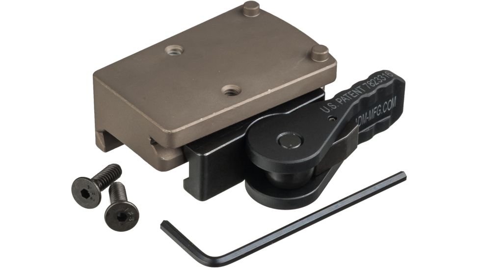 American Defense Manufacturing Trijicon RMR Mount, Standard Lever, Flat Dark Earth, Right Hand, AD-RMR-RH STD FDE