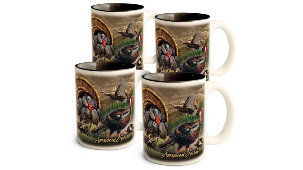 American Expedition Collage Coffee Mugs, Set of 4, Turkey 4012110