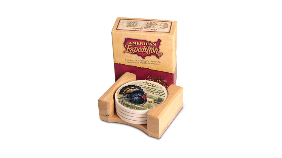 American Expedition Set of 4 Stone Coaster, Turkey 09962