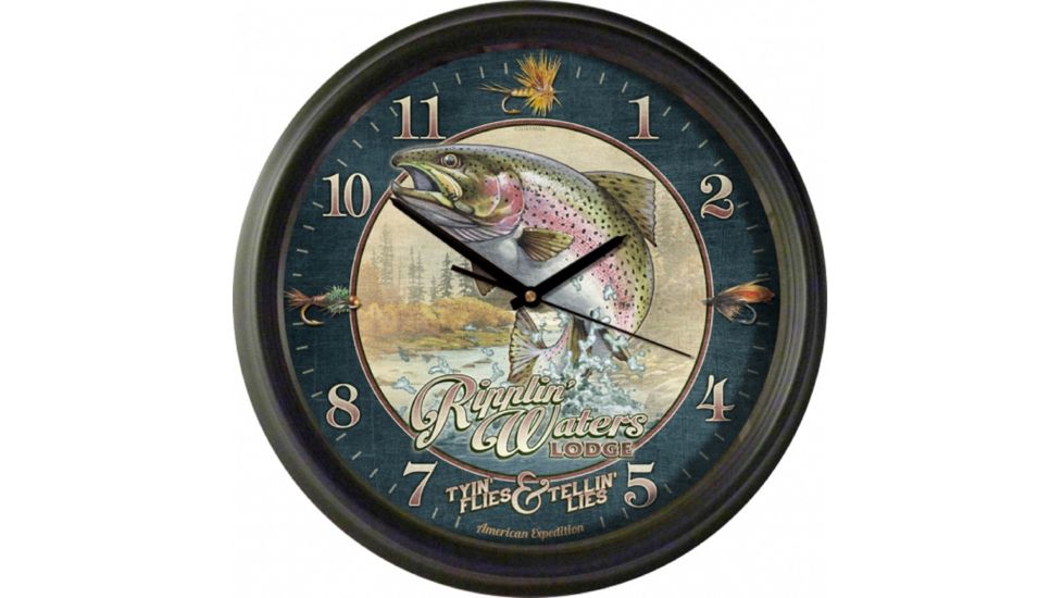 American Expedition Vintage Clock With Ripplin Waters Lodge 4010740