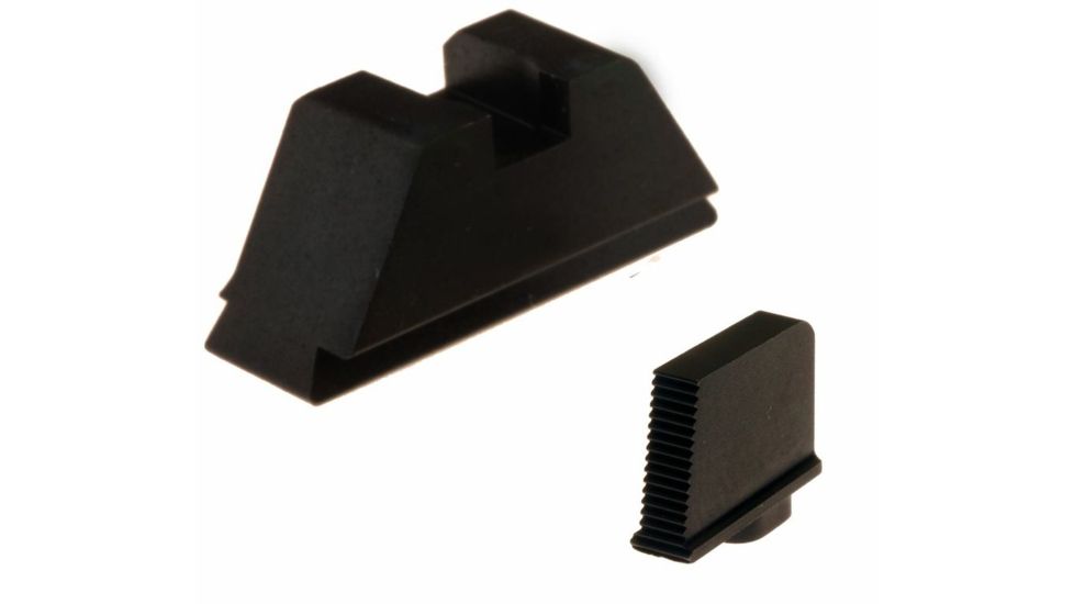 AmeriGlo Black Front and Rear set All Fits Glock Models. Tall set for suppressor use. Black Front/Rear GL-429