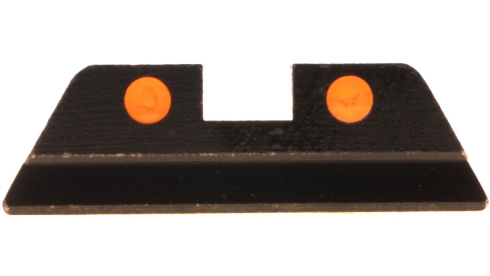 AmeriGlo Painted Rear Sight Fits Glock 17,19,22,23,24,26,27,33,34,35,37,38,39, .256in. Height, Orange Dots GG-414R