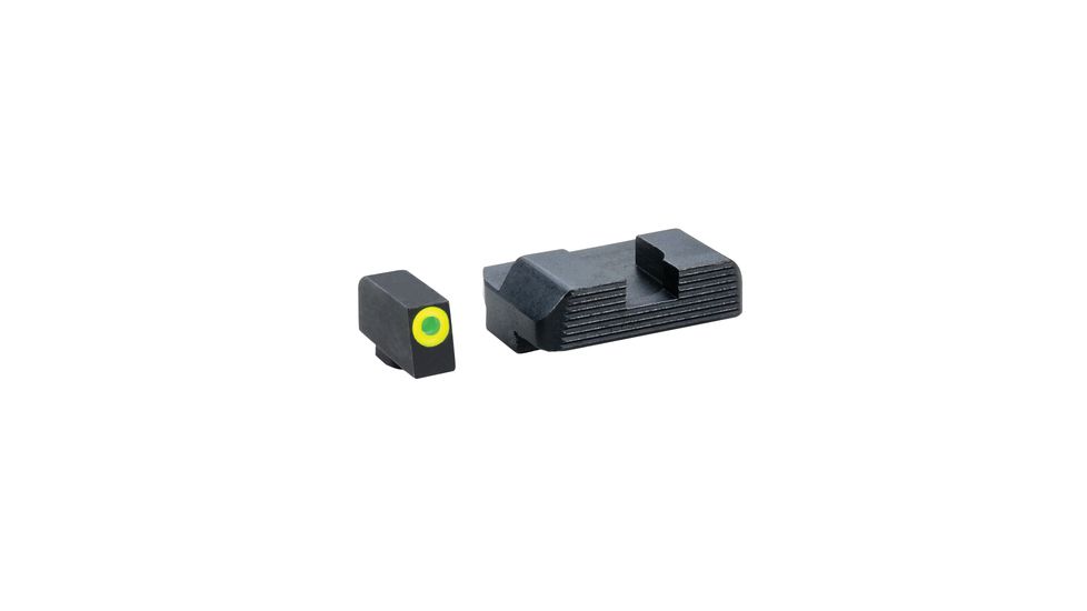 Ameriglo Protector Sight Set Green Front/Serrated Black Rear Glock 43