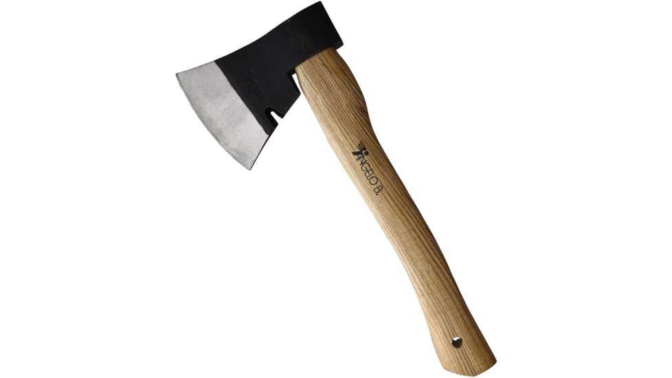 Angelo B 700g Carpenter's Axe, 6in C45 Steel Axe Head w/4.25in Cutting Edge, Hickory Handle, 700g Axe Head, 11.06.10-BLACK-HEAD