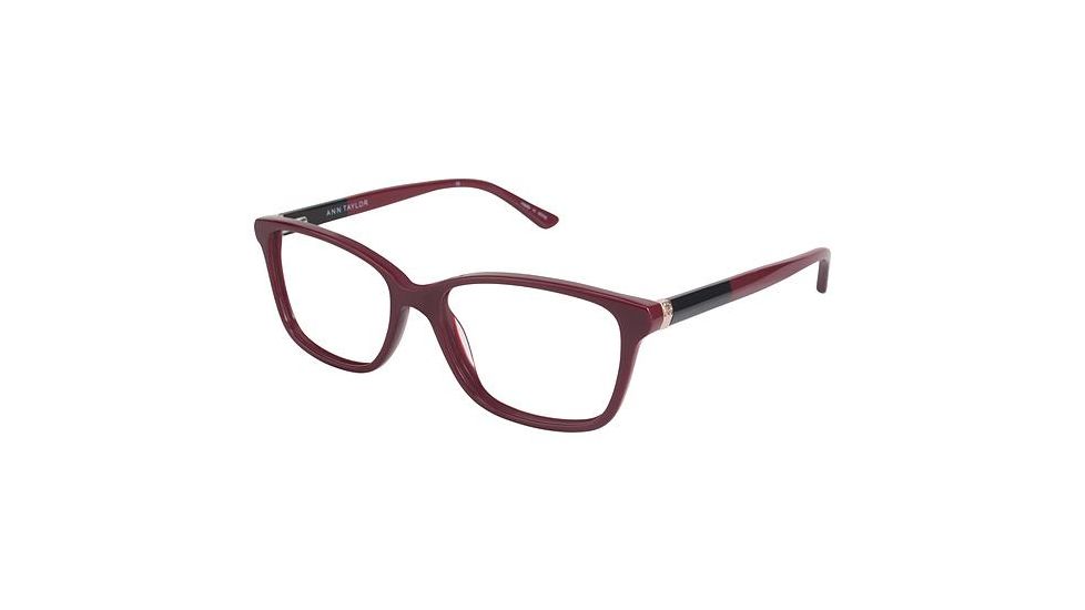 Ann Taylor AT322 Single Vision Prescription Eyeglasses - Frame BURGUNDY/BLACK, Size 53/16mm TYAT32203