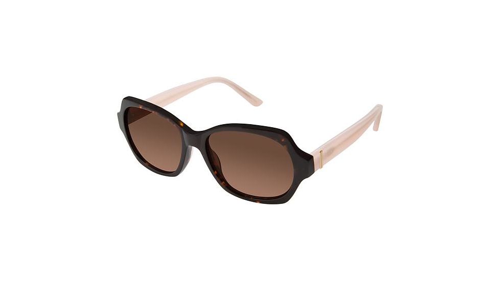 Ann Taylor ATP902 Sunglasses - Frame Tort/Trans Blsh, Lens Color Dark Brown Gradient, Size 51/15mm TYATP90202