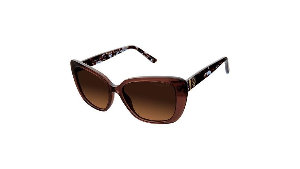 Ann Taylor ATP903 Sunglasses - Frame Brown/Blue Tort, Lens Color Dark Brown Gradient, Size 52/15mm TYATP90303
