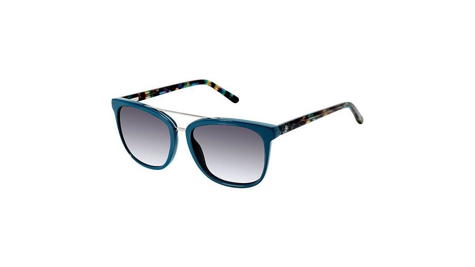 Ann Taylor ATP908 Sunglasses - Frame DK TEAL/TEAL, Lens Color Dark Grey Gradient, Size 52/15mm TYATP90803