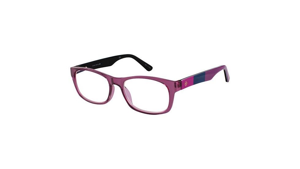 Ann Taylor ATR040 Eyeglass Frames - Frame Translucent Eggplant / Purple Stripe, Size 52/17mm TYATR04020