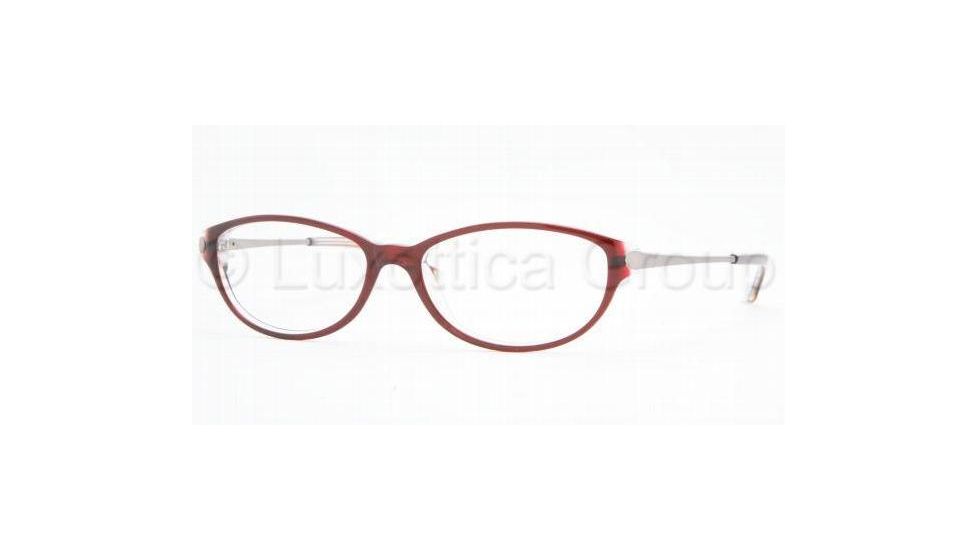 Anne Klein AK8080 Progressive Eyeglasses - Burgundy/Crystal Demo Lens Frame / 51 mm Prescription Lenses, 204-5115