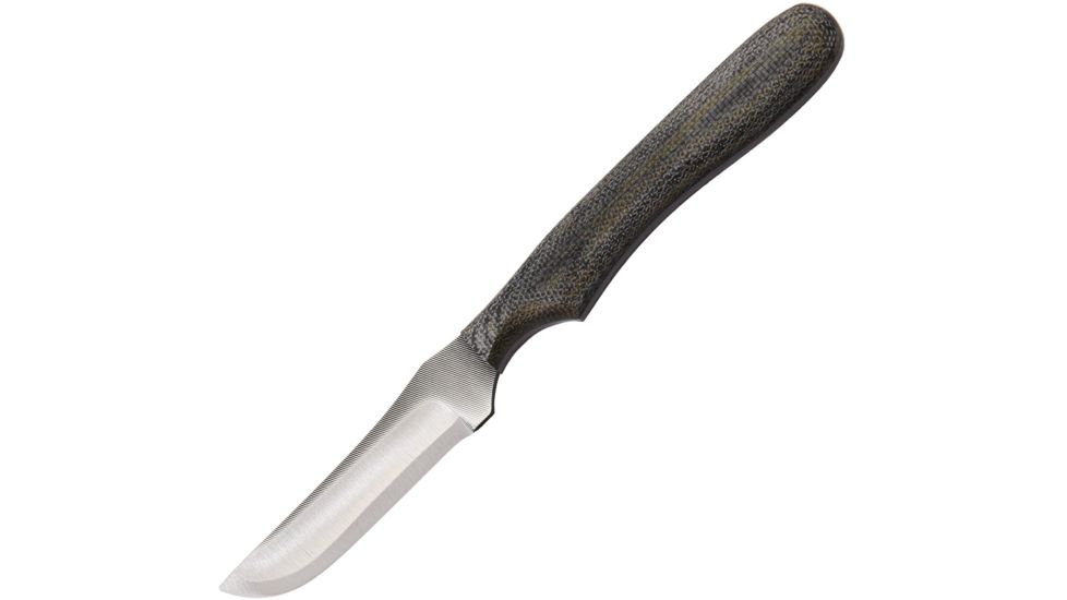 Anza 5.375 Inch Fixed Blade Knife, Micarta, Leather Belt Sheath AZF1M