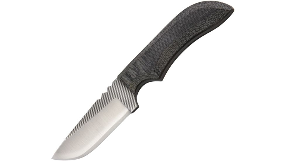 Anza 7.75 Inch Fixed Blade Knife, Micarta, Brown Leather Belt Sheath AZJWK3M