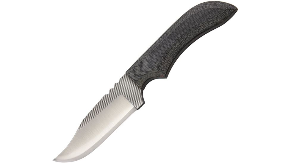 Anza 7.75 Inch Fixed Blade Knife W/ Clip, Micarta, Brown Leather Belt Sheath AZJWK2M