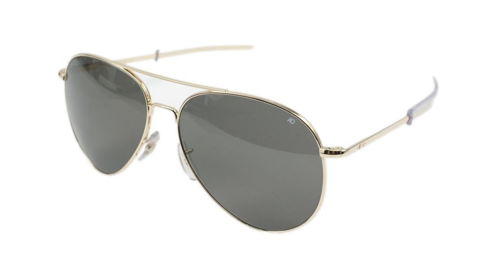 Ao General Sunglasses Gold Gray Glass Lens Bayonet 52mm G Tcg Bnt 52