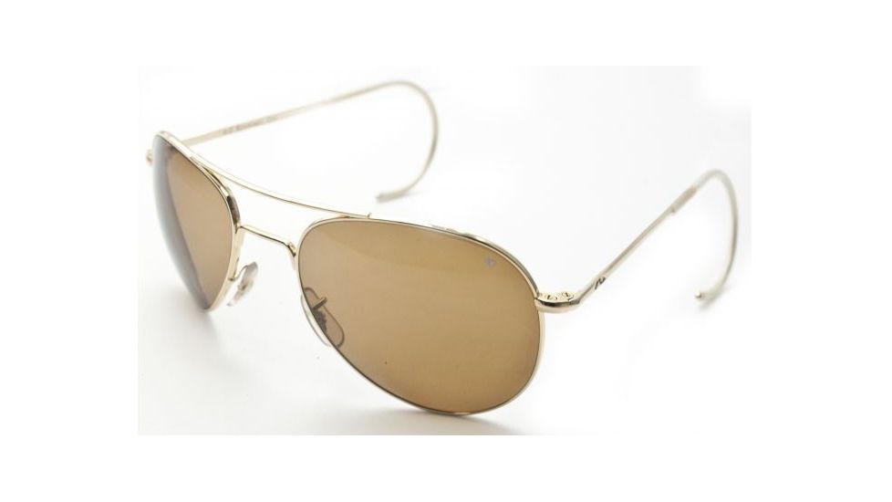 AO II 8-Base Sunglasses, Silver, Comfort Cable, HC Amber Lens, 58mm, Large S-HCBP-CC-58