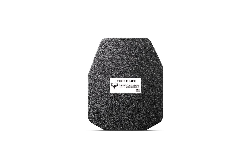 AR500 Armor Level III+ 10x12 Lightweight ASC Multi-Curve Body Armor Plate, Build-Up PAXCON Coating, Black, 9197