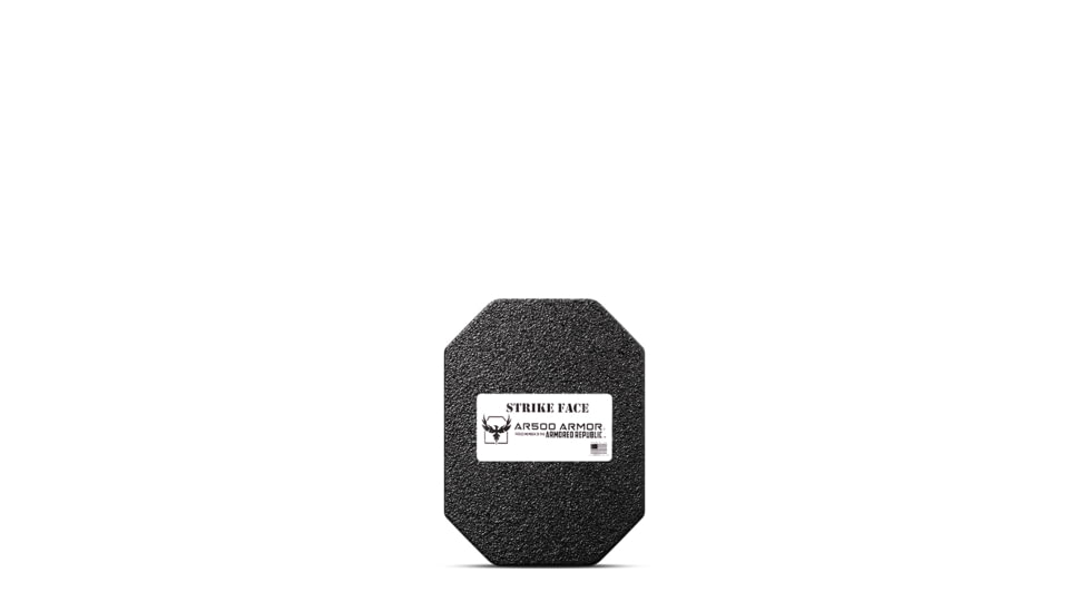 AR500 Armor Level III+ 6x8 Multi-Curve Lightweight Side Armor Plate, Base PAXCON Coating, Black, 9187