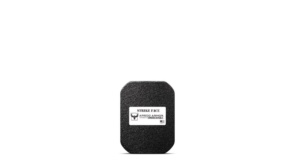AR500 Armor Level III+ 6x8 Multi-Curve Side Armor Plate, Build-Up PAXCON Coating, Black, 9169