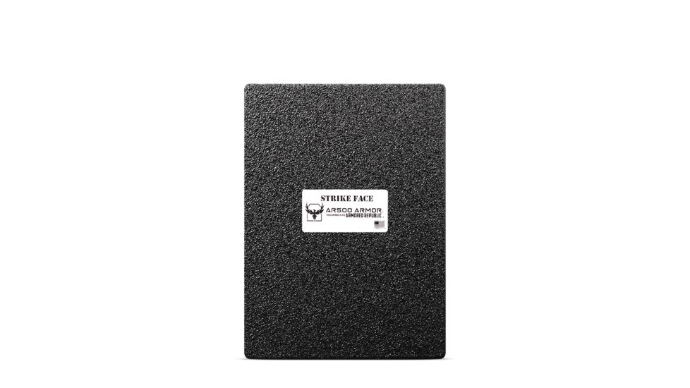 AR500 Armor Level III 9.5x13 Backpack Armor Plate, Build-Up PAXCON Coating, Black, 9199