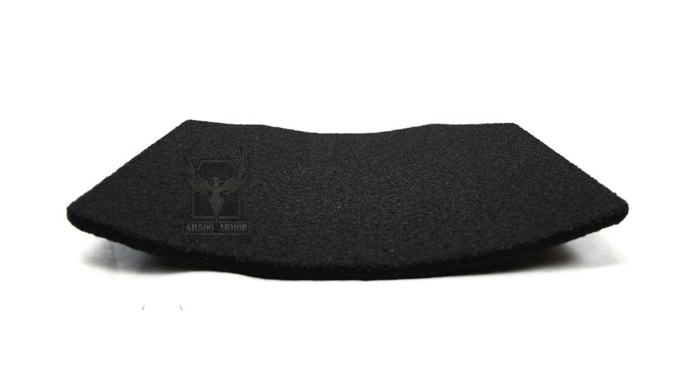 AR500 Armor Level IIIA 10x12 Lightweight Steel ASC Curved Body Armor Plate, Build-Up PAXCON Coating, Black 3A10X12CB