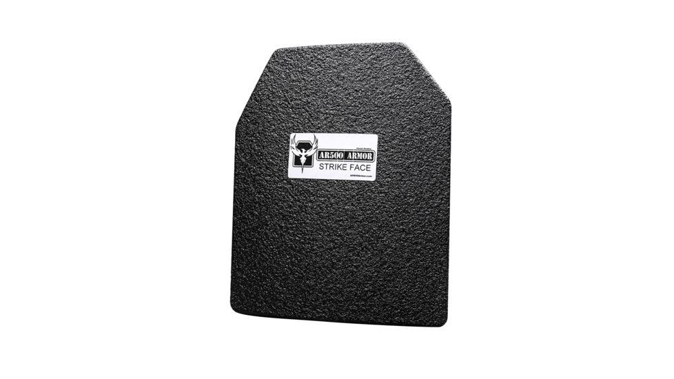 AR500 Armor Level IIIA 10x12 Lightweight Steel ASC Curved Body Armor Plate, Build-Up PAXCON Coating, Black, 9319