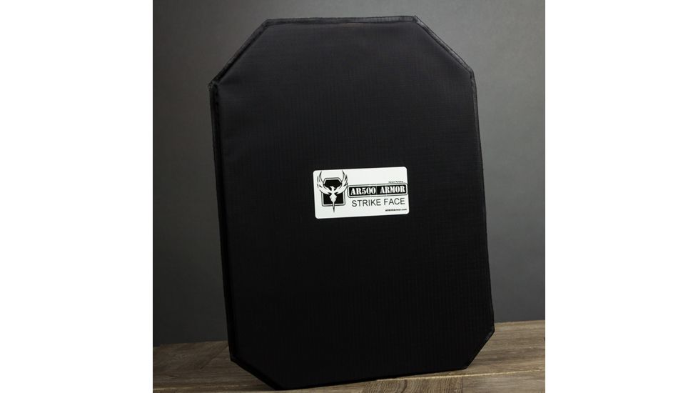 AR500 Armor Level IIIA 11x15 Rimelig Soft Backpack Armor Plate, Black 3A11X15R