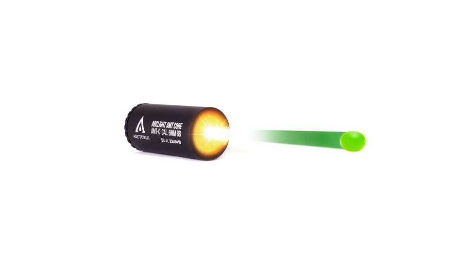 Arcturus Arcturus Rs Sirius Amt Arclight Modular Tracer Core Drop-In Unit Red/Green &amp; Compact Mock Suppressor W/ Simulated Muzzle Flash, Black, AMT-C