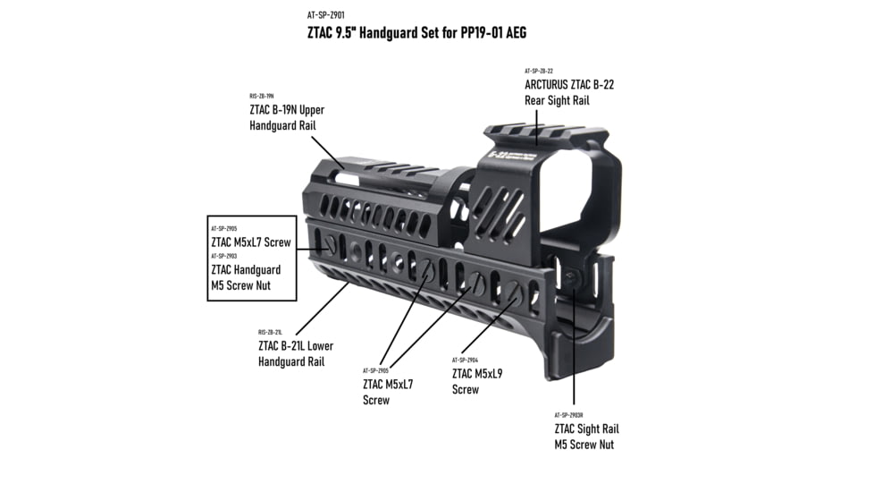 Arcturus PP19-01 Vityaz Ztac SP1 CQB AEG, Black, AT-K9T-CQ-FE