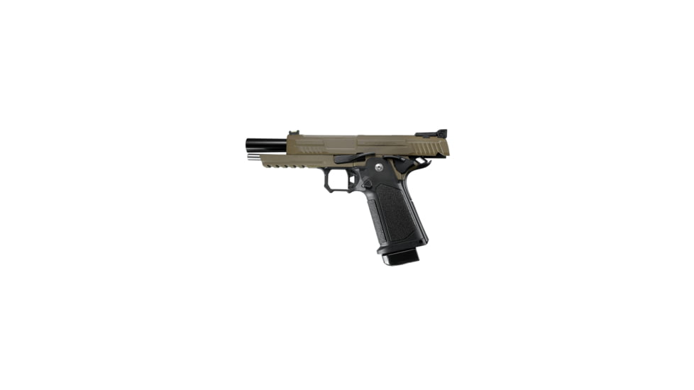Arcturus Vanguard 5in Hi-Capa GBB Airsoft Pistol, Black/Tan, AT-GHC-V5-BT