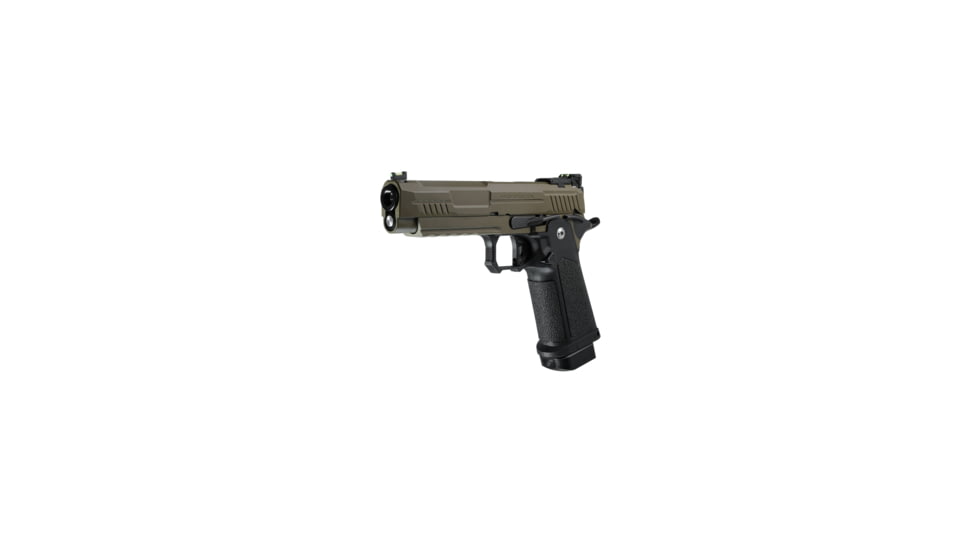 Arcturus Vanguard 5in Hi-Capa GBB Airsoft Pistol, Black/Tan, AT-GHC-V5-BT