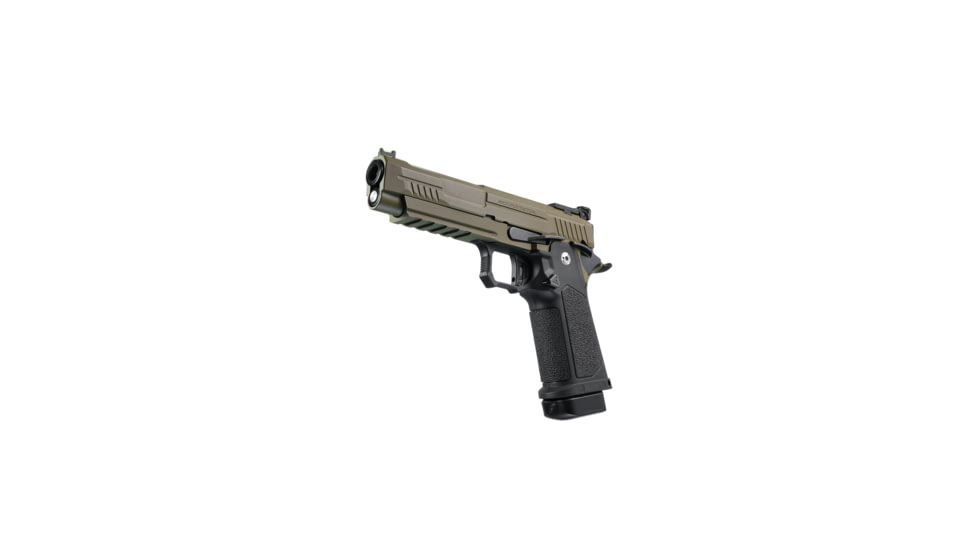 Arcturus Vanguard 5in Hi-Capa GBB Airsoft Pistol, Black/Tan, AT-GHC-V5-BT