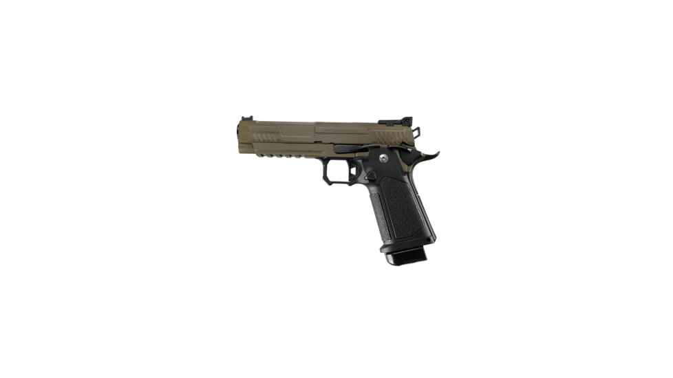 Arcturus Vanguard 5in Hi-Capa GBB Airsoft Pistol, Black/Tan, AT-GHC-V5-BT
